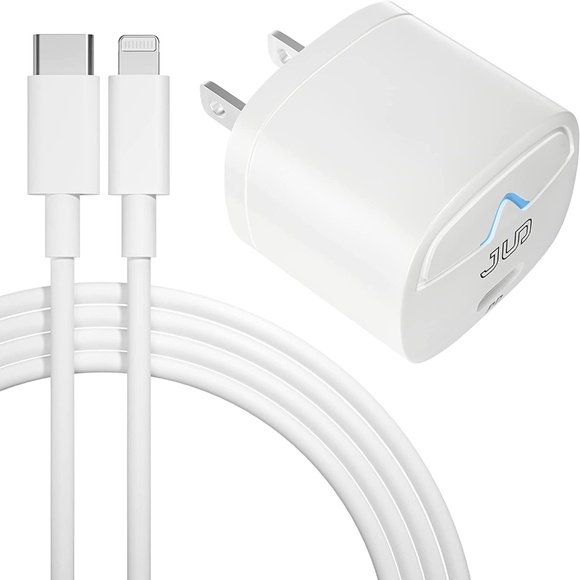 JUD iPhone Fast Charger, 20W PD Adapter with 6.6FT Lightning Cable - Picture 1 of 7